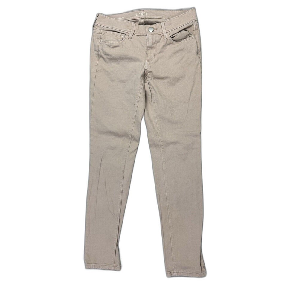 Loft Size 26 2p Petite Womens Jeans Modern Skinny Low Rise Tan